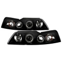 Ford Mustang 99-04 Projector Headlights - LED Halo - Black Spyder Auto