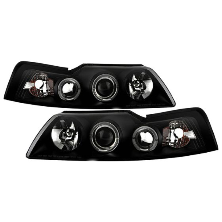 Ford Mustang 99-04 Projector Headlights - LED Halo - Black Spyder Auto in the group Select car model / Ford / Mustang 94-04 / Styling at DDESIGN Scandinavia AB (PRO-YD-FM99-1PC-AM-BK)