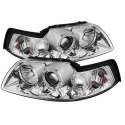 Ford Mustang 99-04 Projector Headlights - LED Halo - Chrome Spyder Auto