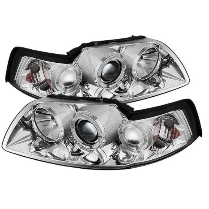 Ford Mustang 99-04 Projector Headlights - LED Halo - Chrome Spyder Auto in the group Select car model / Ford / Mustang 94-04 / Styling at DDESIGN Scandinavia AB (PRO-YD-FM99-1PC-AM-C)