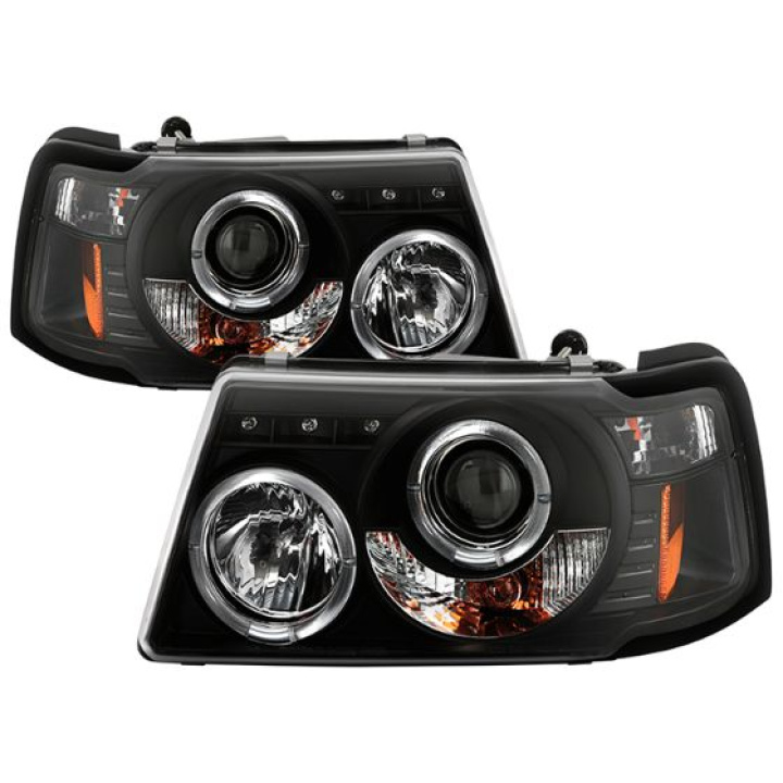 Ford Ranger 01-11 1PC Projector Headlights - LED Halo - LED ( Replaceable LEDs ) - Black Spyder Auto in the group Select car model / Ford / Ranger at DDESIGN Scandinavia AB (PRO-YD-FR01-1PC-HL-BK)