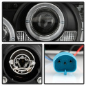 Ford Ranger 01-11 1PC Projector Headlights - LED Halo - LED ( Replaceable LEDs ) - Black Spyder Auto