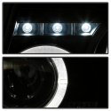 Ford Ranger 01-11 1PC Projector Headlights - LED Halo - LED ( Replaceable LEDs ) - Black Spyder Auto