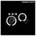 Ford Ranger 01-11 1PC Projector Headlights - LED Halo - LED ( Replaceable LEDs ) - Black Smoke Spyder Auto