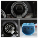 Ford Ranger 01-11 1PC Projector Headlights - LED Halo - LED ( Replaceable LEDs ) - Black Smoke Spyder Auto