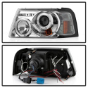 Ford Ranger 01-11 1PC Projector Headlights - LED Halo - LED ( Replaceable LEDs ) - Chrome Spyder Auto