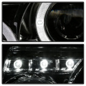Ford Ranger 01-11 1PC Projector Headlights - LED Halo - LED ( Replaceable LEDs ) - Chrome Spyder Auto