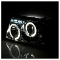 Ford Ranger 01-11 1PC Projector Headlights - LED Halo - LED ( Replaceable LEDs ) - Smoke Spyder Auto
