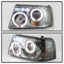 Ford Ranger 01-11 1PC Projector Headlights - LED Halo - LED ( Replaceable LEDs ) - Smoke Spyder Auto