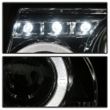 Ford Ranger 01-11 1PC Projector Headlights - LED Halo - LED ( Replaceable LEDs ) - Smoke Spyder Auto