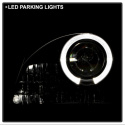 Ford Ranger 98-00 Projector Headlights - LED Halo - Black Spyder Auto
