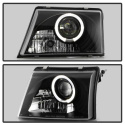 Ford Ranger 98-00 Projector Headlights - LED Halo - Black Spyder Auto