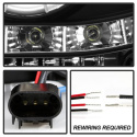 Ford F250/350/450 Super Duty 05-07 Projector Headlights - LED Halo- LED ( Replaceable LEDs ) - Black Spyder Auto