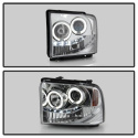 Ford F250/350/450 Super Duty 05-07 Projector Headlights - LED Halo- LED ( Replaceable LEDs ) - Chrome Spyder Auto