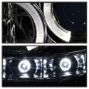 Ford F250/350/450 Super Duty 05-07 Projector Headlights - LED Halo- LED ( Replaceable LEDs ) - Chrome Spyder Auto