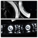 Ford F250/350/450 Super Duty 05-07 Projector Headlights - LED Halo- LED ( Replaceable LEDs ) - Smoke Spyder Auto