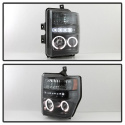 Ford F250/350/450 Super Duty 08-10 Projector Headlights - LED Halo - LED ( Replaceable LEDs ) - Black Smoke Spyder Auto