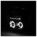 Ford F250/350/450 Super Duty 08-10 Projector Headlights - LED Halo - LED ( Replaceable LEDs ) - Black Smoke Spyder Auto