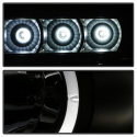 Ford F250/350/450 Super Duty 08-10 Projector Headlights - LED Halo - LED ( Replaceable LEDs ) - Black Smoke Spyder Auto