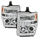 Ford F250/350/450 Super Duty 08-10 Projector Headlights - LED Halo - LED ( Replaceable LEDs ) - Chrome Spyder Auto