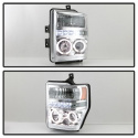 Ford F250/350/450 Super Duty 08-10 Projector Headlights - LED Halo - LED ( Replaceable LEDs ) - Chrome Spyder Auto