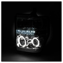 Ford F250/350/450 Super Duty 08-10 Projector Headlights - LED Halo - LED ( Replaceable LEDs ) - Chrome Spyder Auto