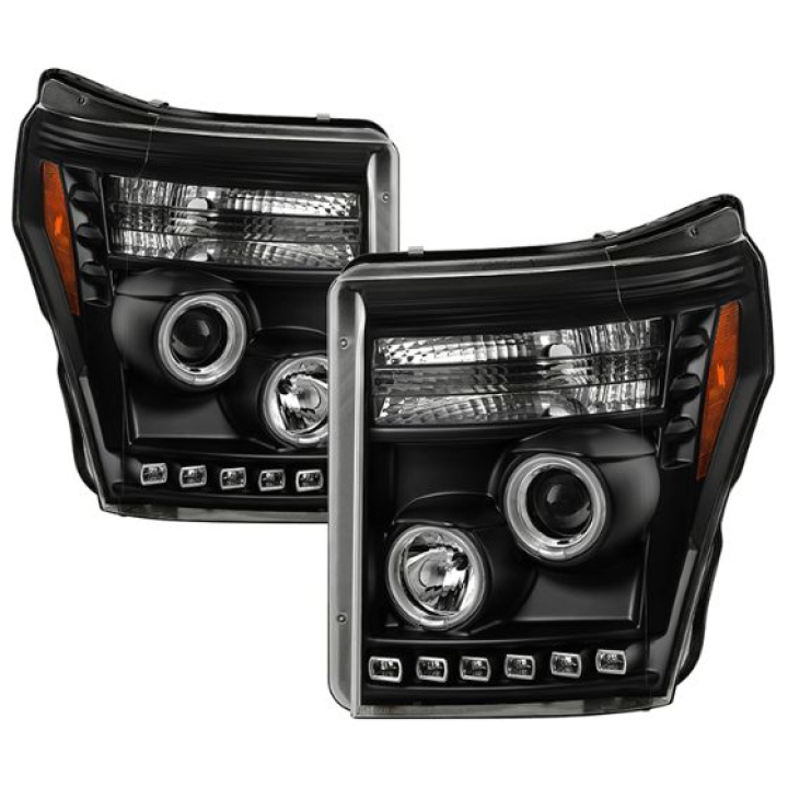 Ford Super Duty 11-15 Projector Headlights - CCFL Halo - DRL - Black - High H1 (Included) - Low 9006 (included) Spyder Auto in the group Select car model at DDESIGN Scandinavia AB (PRO-YD-FS11-CCFL-BK)