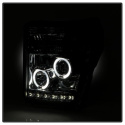 Ford Super Duty 11-15 Projector Headlights - LED Halo - DRL - Smoke - High H1 (Included) - Low 9006 (included) Spyder Auto