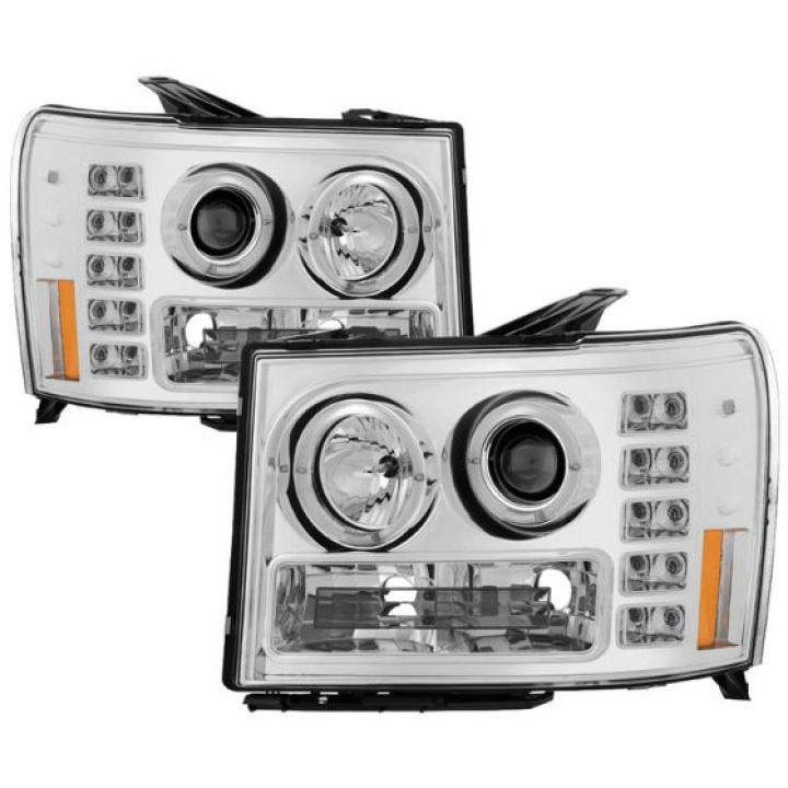 GMC Sierra 1500/2500/3500 07-13 / GMC Sierra 2500HD/3500HD 07-13 Projector Headlights - LED Halo- LED ( Replaceable LEDs ) - Chrome Spyder Auto in the group Select car model / Ford / Other models & Engines at DDESIGN Scandinavia AB (PRO-YD-GS07-HL-C)