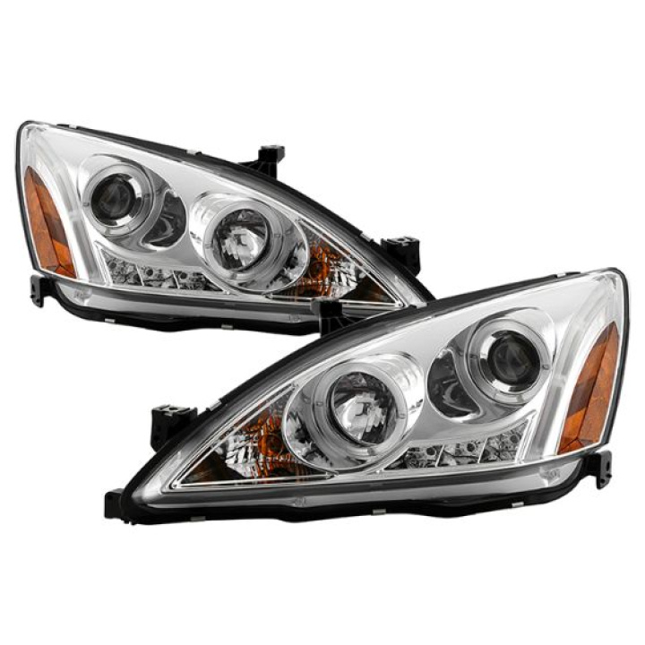 Honda Accord 03-07 Projector Headlights - LED Halo Chrome Spyder Auto in the group Select car model / Honda / Accord 13+ / Styling at DDESIGN Scandinavia AB (PRO-YD-HA03-AM-C)