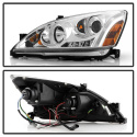 Honda Accord 03-07 Projector Headlights - LED Halo Chrome Spyder Auto