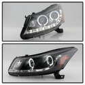Honda Accord 08-12 4Dr Projector Headlights- LED Halo - DRL - Black Spyder Auto