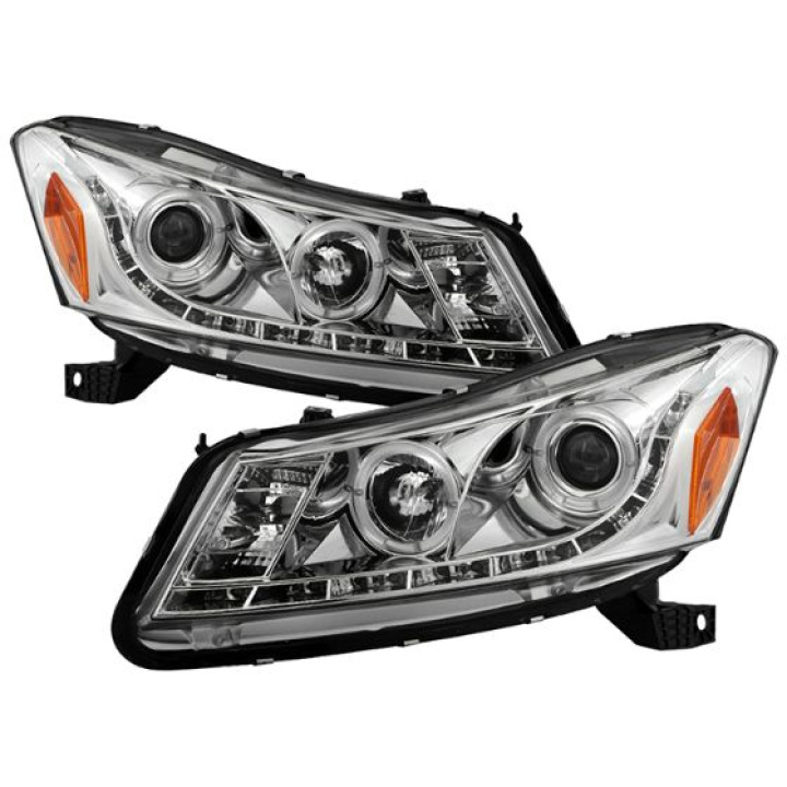Honda Accord 08-12 4Dr Projector Headlights- LED Halo - DRL - Chrome Spyder Auto in the group Select car model / Honda / Accord 08-12 / Styling at DDESIGN Scandinavia AB (PRO-YD-HA08-4D-HL-C)