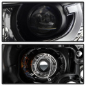 Honda Accord 2013-2015 4DR Projector Headlights - Light Bar DRL - Black Spyder Auto