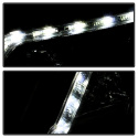 Honda Accord 2013-2015 4DR Projector Headlights - Light Bar DRL - Black Spyder Auto
