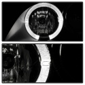 Honda Accord 98-02 1PC Projector Headlights - LED Halo - Amber Reflector - Black Spyder Auto