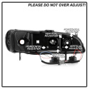 Honda Accord 98-02 1PC Projector Headlights - LED Halo - Amber Reflector - Chrome Spyder Auto