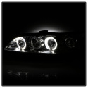 Honda Accord 98-02 1PC Projector Headlights - LED Halo - Amber Reflector - Chrome Spyder Auto