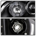 Honda Civic 01-03 2/4DR Projector Headlights - ( Do Not Fit SI Model ) - LED Halo - Amber Reflector - Black Spyder Auto