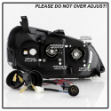 Honda Civic 01-03 2/4DR Projector Headlights - ( Do Not Fit SI Model ) - LED Halo - Amber Reflector - Black Spyder Auto