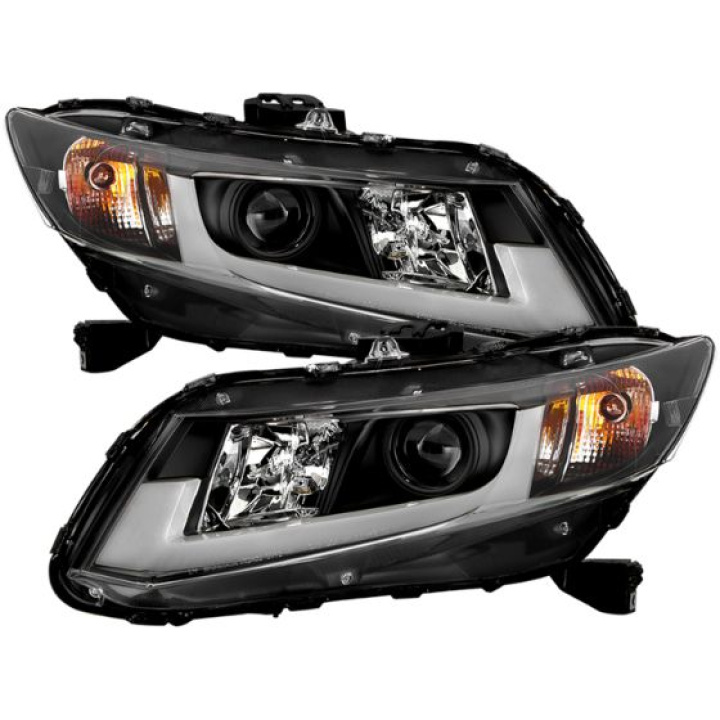 Honda Civic 2012-2014 Projector Headlights (does not fit the 2014 Civic coupe) - Light Bar DRL - Black - High H1 ( Included ) - Low H1 ( Included ) Spyder Auto in the group Select car model / Honda / Civic FB-FG 12-17 / Styling at DDESIGN Scandinavia AB (PRO-YD-HC12-DRL-BK)