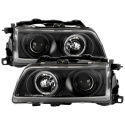Honda Civic 90-91 / CRX 90-91 Projector Headlights - LED Halo - Black Spyder Auto