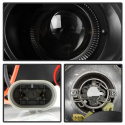 Honda Civic 90-91 / CRX 90-91 Projector Headlights - LED Halo - Black Spyder Auto