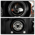 Honda Civic 96-98 Projector Headlights - LED Halo - Amber Reflector - Black Spyder Auto