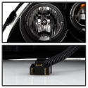 Honda Civic 96-98 Projector Headlights - LED Halo - Amber Reflector - Black Spyder Auto