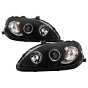 Honda Civic 99-00 Projector Headlights - LED Halo - Black Spyder Auto
