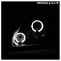 Honda Prelude 97-01 Projector Headlights - LED Halo - Black Spyder Auto