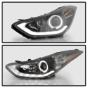 Hyundai Elantra 11-13 Projector Headlights - LED Halo - DRL - Black Spyder Auto