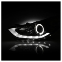Hyundai Elantra 11-13 Projector Headlights - LED Halo - DRL - Black Spyder Auto
