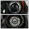 Hyundai Genesis 10-12 Projector Headlights LED Halo - DRL - Black Spyder Auto